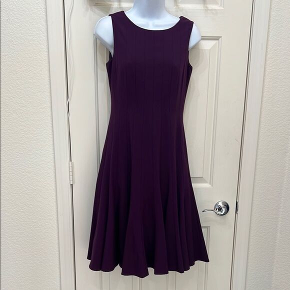 Calvin Klein Dresses & Skirts - Calvin Klein Purple Plum Dress Scoop Neck Sleeveless Fit & Flare A-Line Midi